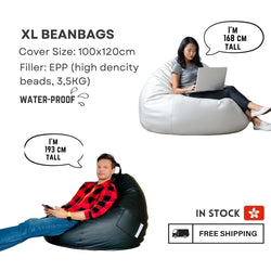Faux Leather Bean Bags, Extra Large size, Waterproof, with 3,5 KG EPP Filler, Hong Kong